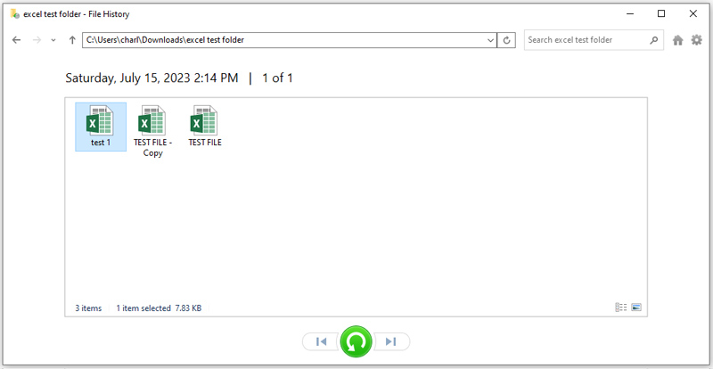 Recuperar arquivos excluídos do Excel usando o histórico de arquivos
