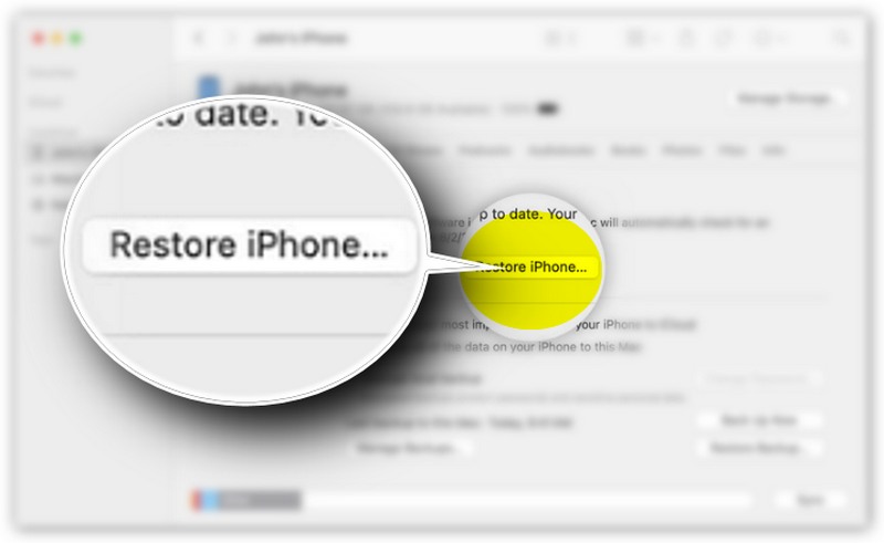 Restaurar o iPhone para remover o ID Apple