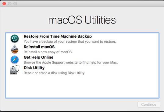 Restaurar mac da máquina do tempo