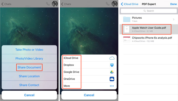 Salve o PDF do WhatsApp no iPhone