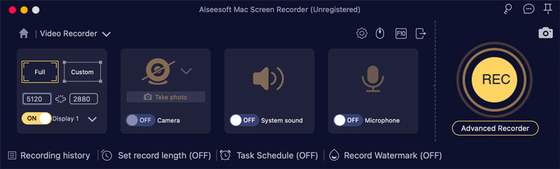 Aiseesoft Screen Recorder para Mac (Versão Completa ou Personalizada)
