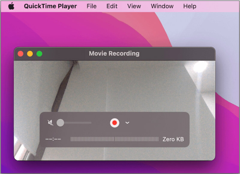 QuickTime Record Webcam Screen