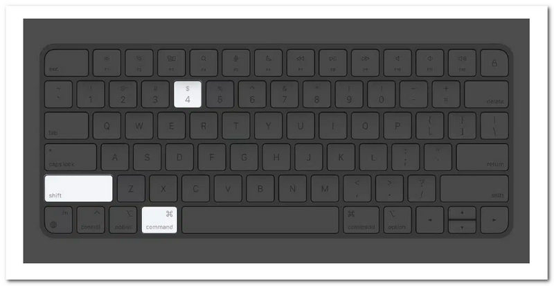 Captura de tela da área selecionada no Mac