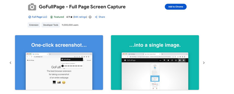 Instale o Gofullpage no Chrome