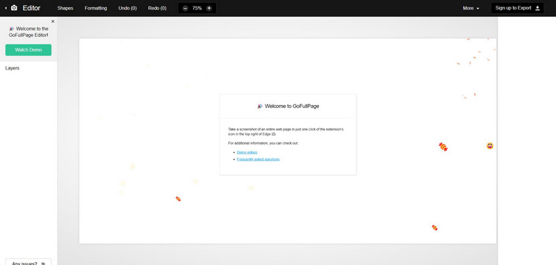 Salve a captura de tela e edite com o Gofullpage.