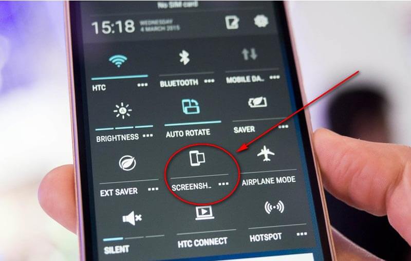 Captura de tela HTC Via Shortcuts