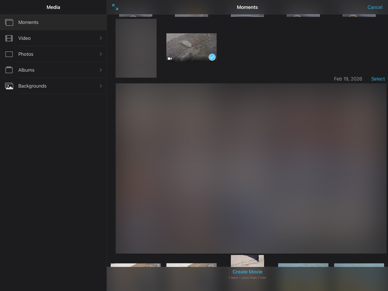 Crie um filme no aplicativo iMovie