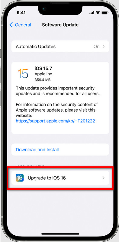 Atualize para iOS