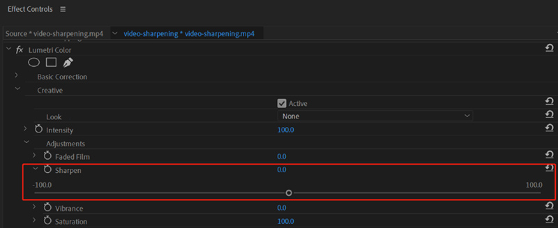Aprimore a nitidez de um vídeo no Premiere Pro usando o Lumetri Color.