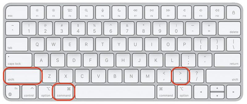 Mostrar arquivos HD do Mac no teclado