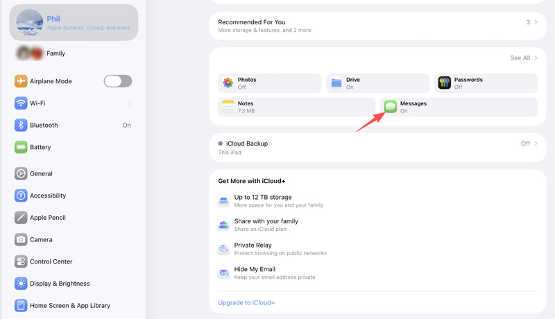 Sincronize mensagens do iPhone para o iPad com o iCloud