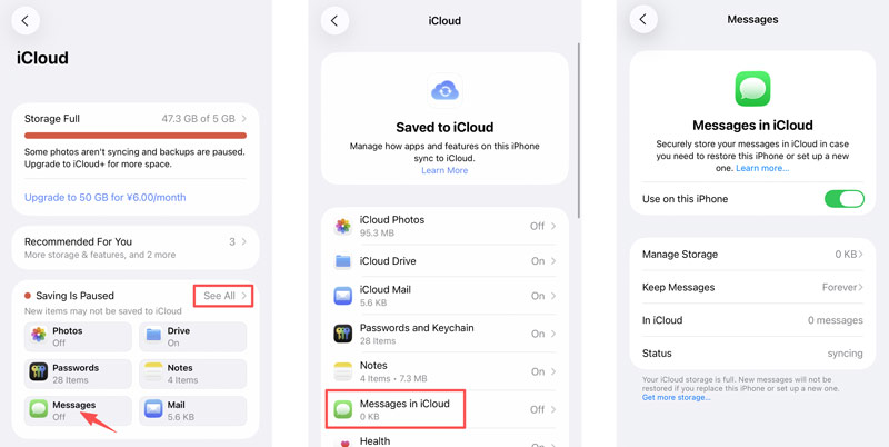 Sincronize mensagens com o iCloud Sincronize este iPhone