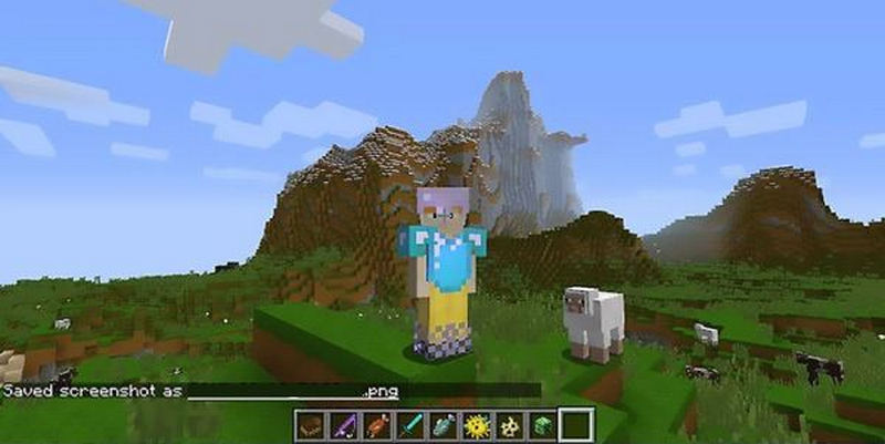 Captura de tela no Minecraft