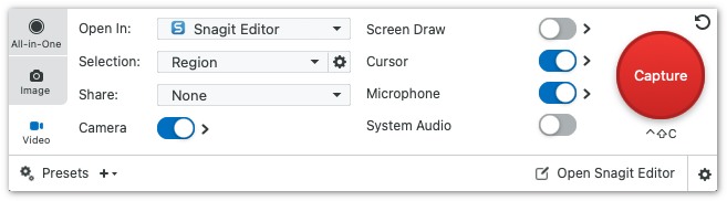 Capturar no Snagit