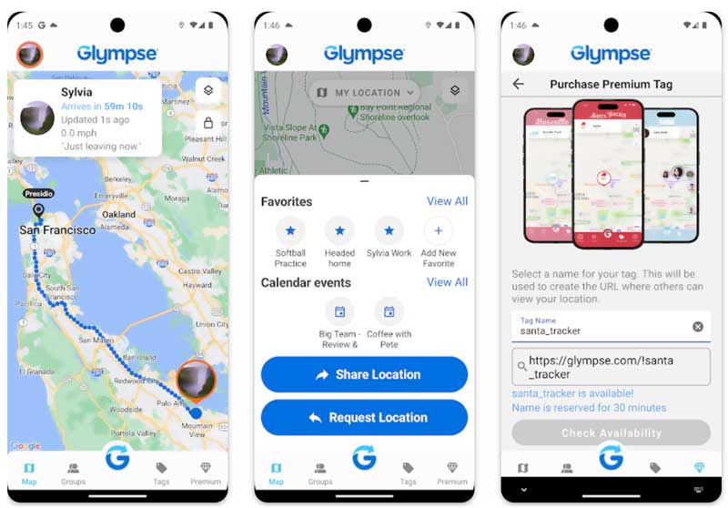 Rastreie a localização do seu telefone via Glympse