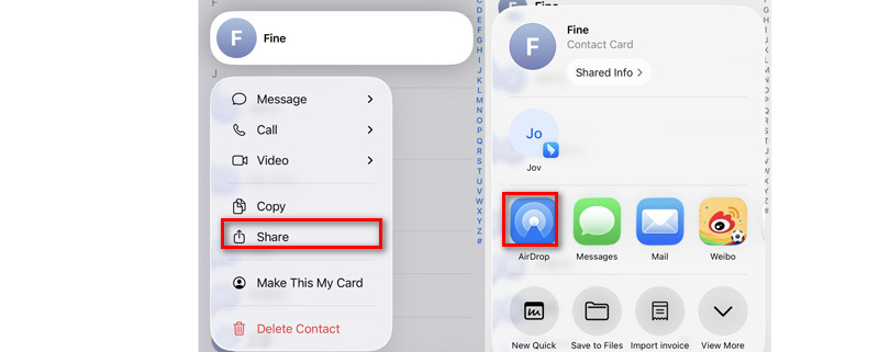 Transfer Contact To Iphone Via Airdrop
