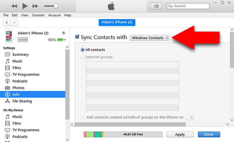 Transfer Contacts Via Itunes Backup