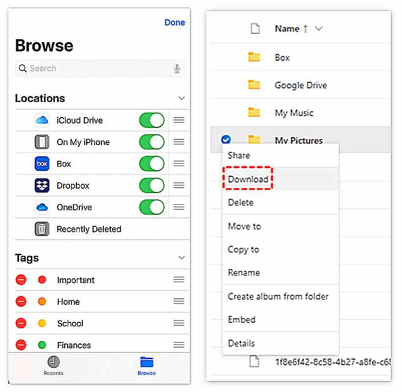 Mover arquivos do PC para o iPhone usando o OneDrive