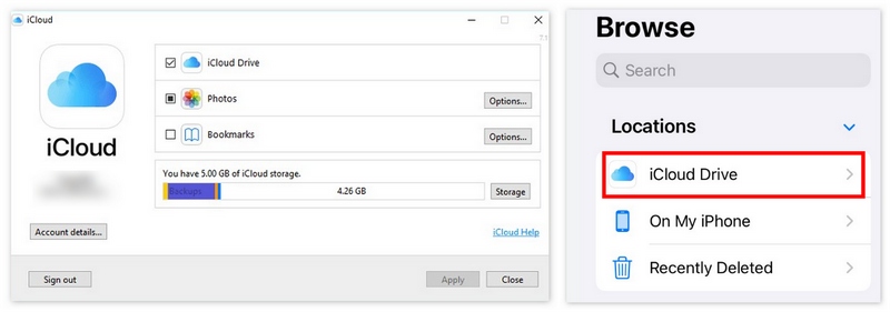 Transferir arquivos do Win para o iPhone com o iCloud