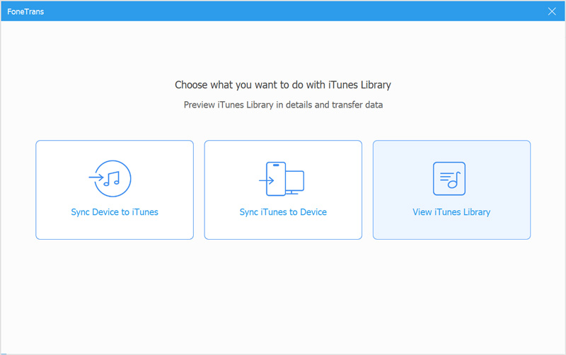 Fonetrans Ver Biblioteca do iTunes