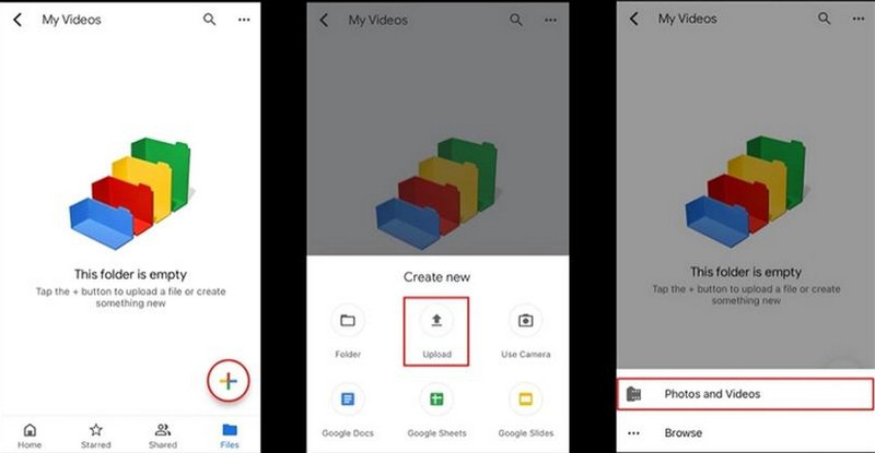 Google Drive Upload Videos