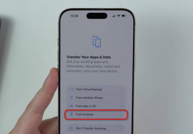 Configurar iPhone e transferir WhatsApp do Android
