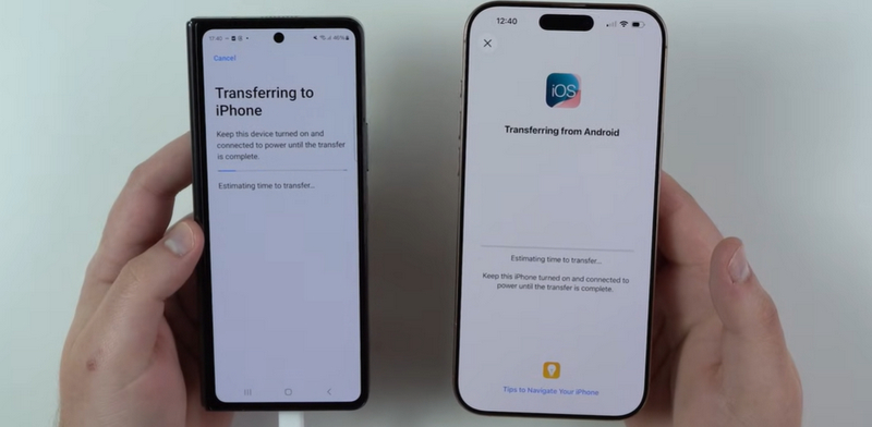 Comece a transferir o WhatsApp do Android para o iPhone.