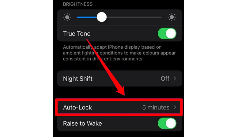Desativar o tempo limite da tela do iPhone Escolha o bloqueio automático
