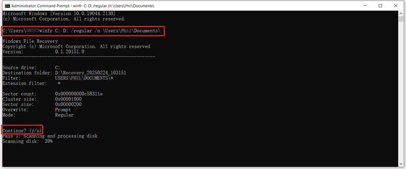 NTFS Undelete with Windows File Recovery