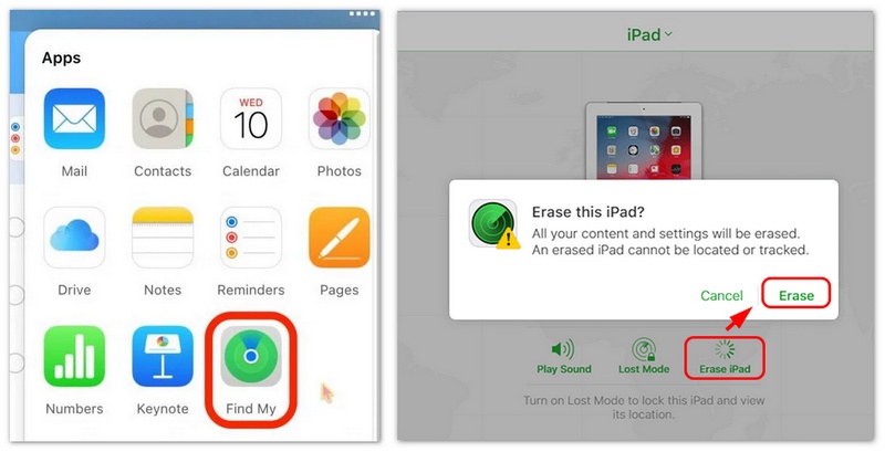 iCloud apagar iPad