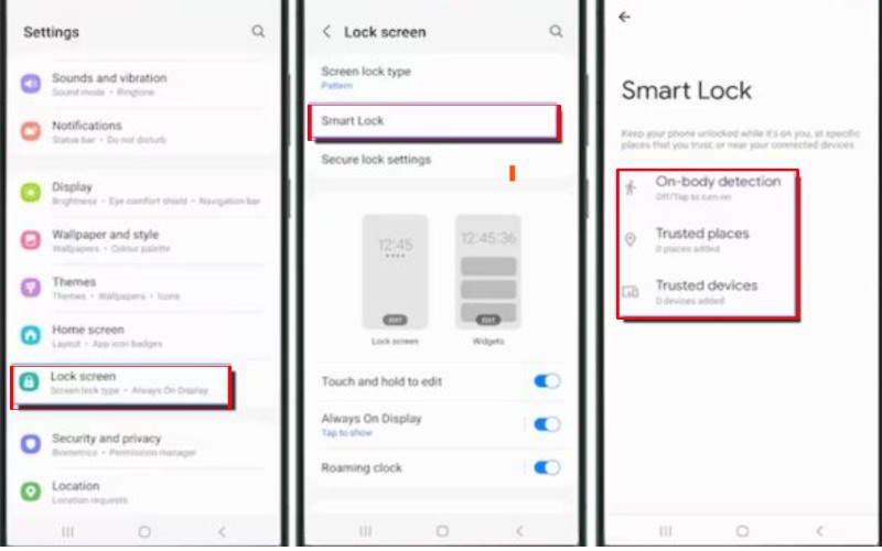 Desbloquear usando o Smart Lock