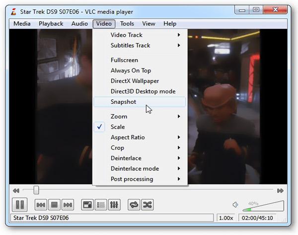 Instantâneo do VLC