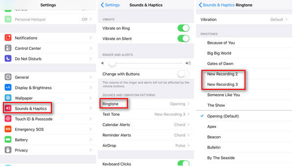 Verifique toques convertidos no iPhone