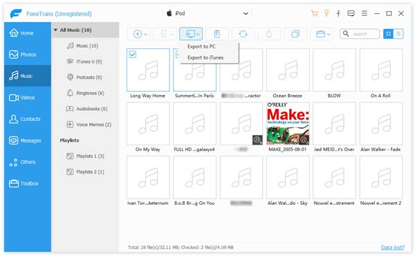 Exportar biblioteca do iTunes