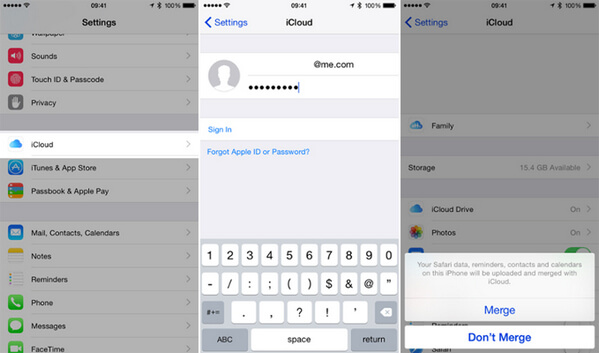 Sincronizar iPhone e iPad via iCloud