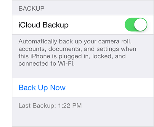 Backup com iCloud