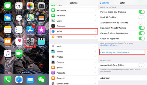 Limpar o cache do Safari no iPhone