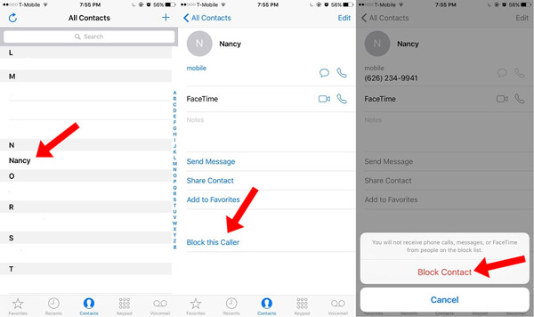 Bloquear contato no iPhone