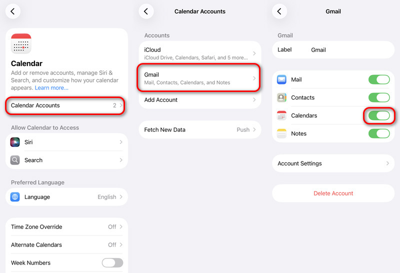Recuperar calendário apagado nas configurações do iPhone