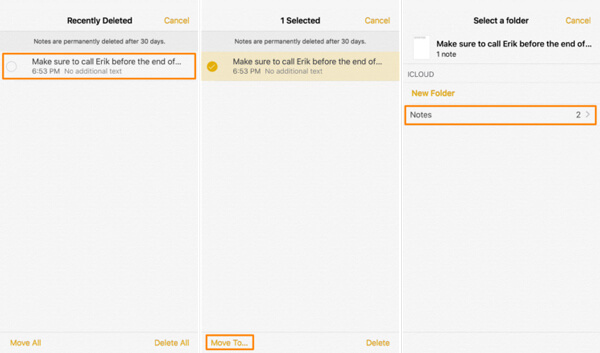Recuperar notas apagadas do iPhone
