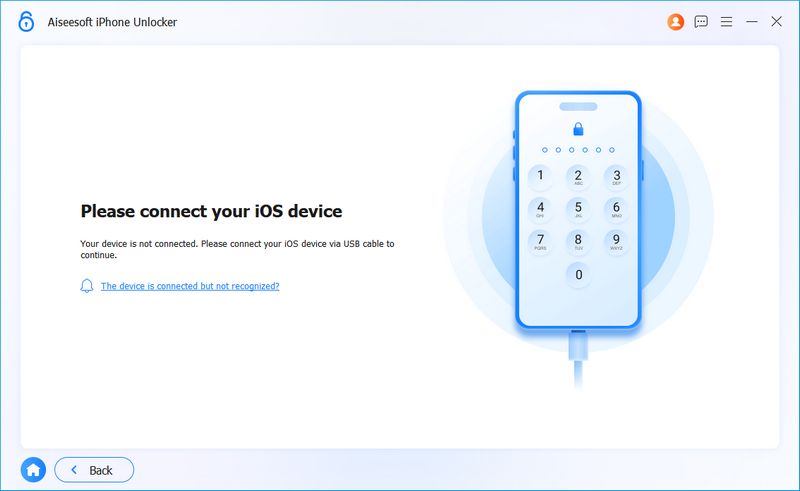 Conecte a senha de limpeza do iPhone