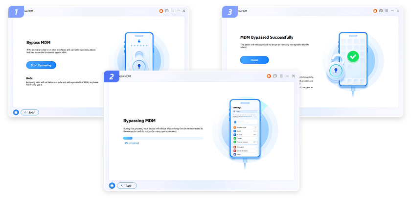 Remover etapas de MDM