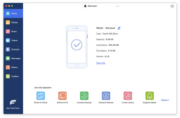 Interface do Mac Fonetrans