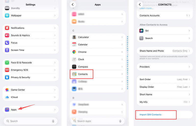 Importar contatos do SIM para o iPhone