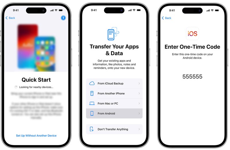 Configurar um novo iPhone e transferir dados do Android