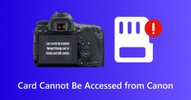 O cartão não pode ser acessado pela Canon