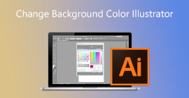 Alterar a cor do plano de fundo usando o Illustrator