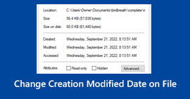 Change Creation Modified Date On File
