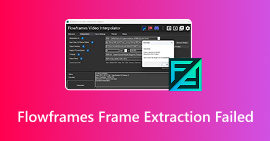 A extração de quadros do Flowframes falhou.