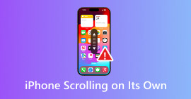 O iPhone está rolando sozinho.